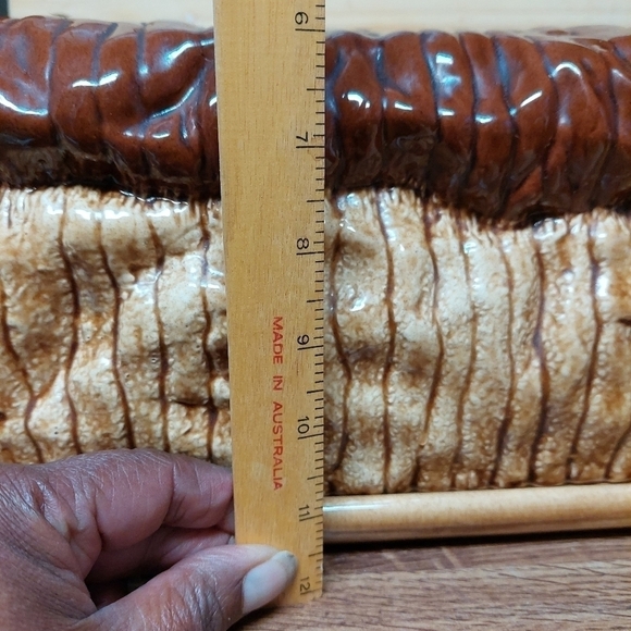 Glazed Ceramic Bread-Loaf Shaped Container - Picture 10 of 11